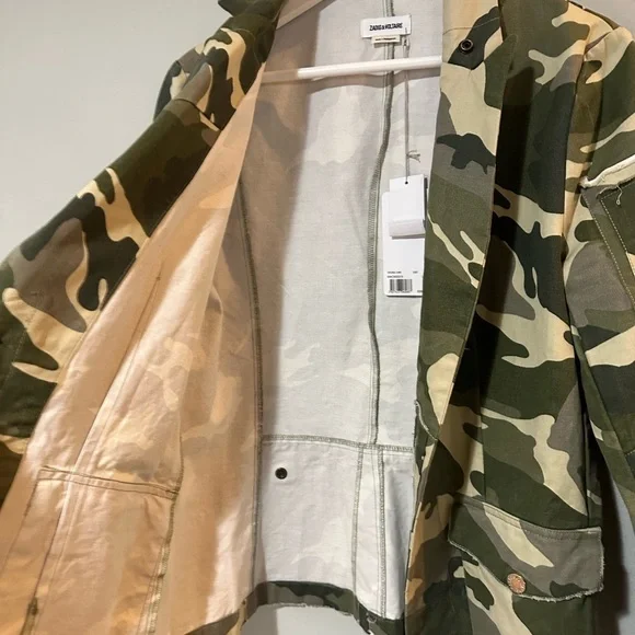 Zadig & Voltaire Green and Black Utility Jacket - Picture 4 of 9